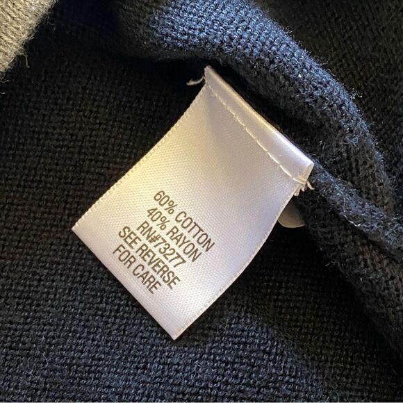 Sweater Dress Black Grey Colorblock Large Office Work Academia Stripe - Picture 4 of 8